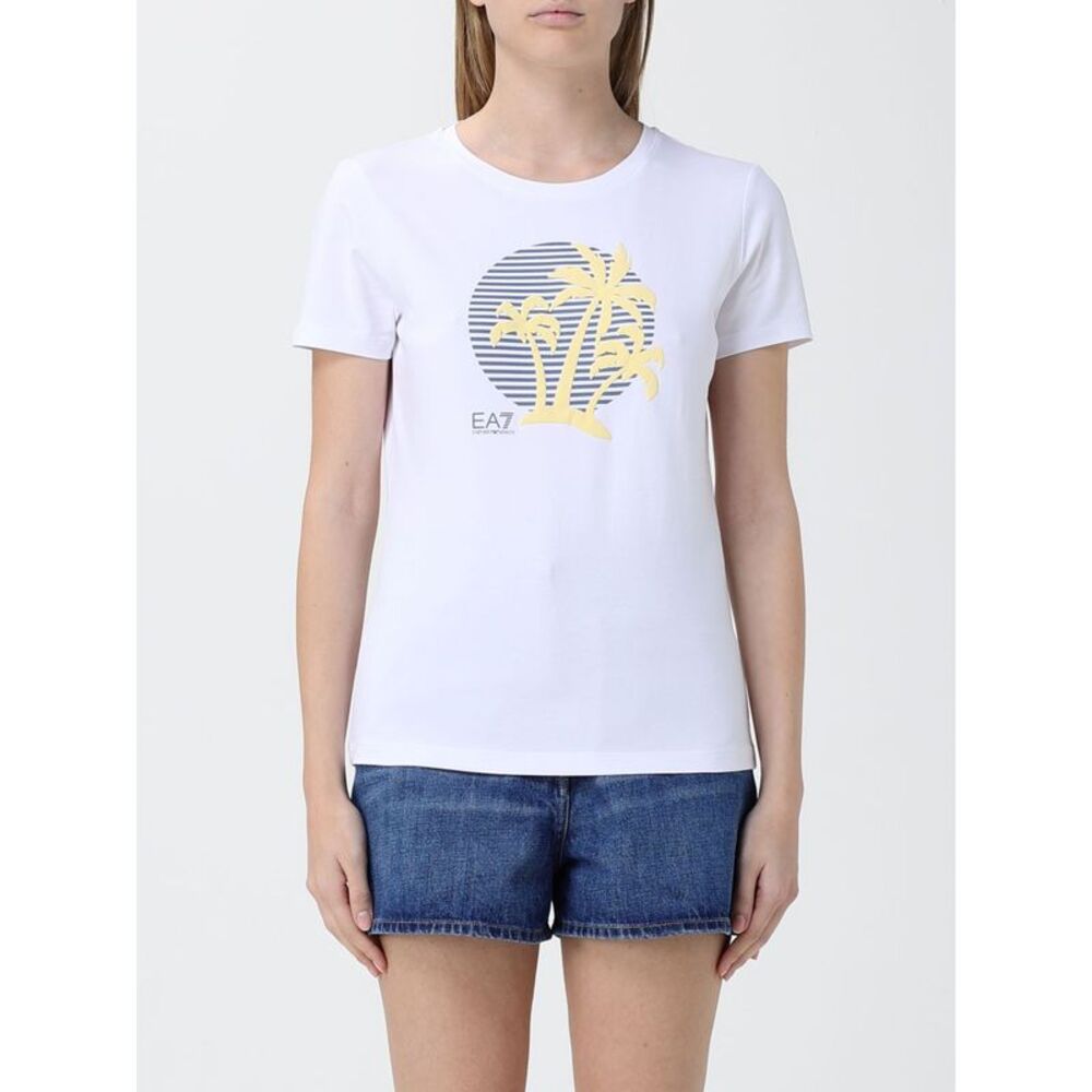 Ea7 Women Cotton T-Shirt With Logo Ea7